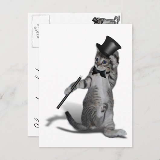 Ik voel me Dansend. Tik danskat Briefkaart (Voorkant / Achterkant)