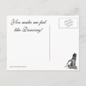 Ik voel me Dansend. Tik danskat Briefkaart (Achterkant)