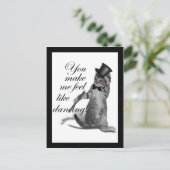 Ik voel me Dansend. Tik danskat Briefkaart (Staand voorkant)