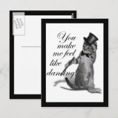 Ik voel me Dansend. Tik danskat Briefkaart (Voorkant / Achterkant)