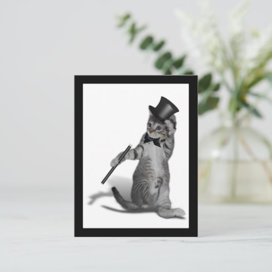 Ik voel me Dansend. Tik danskat Briefkaart (Staand voorkant)