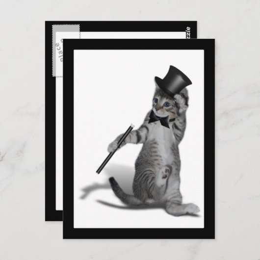 Ik voel me Dansend. Tik danskat Briefkaart (Voorkant / Achterkant)