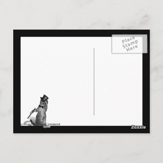 Ik voel me Dansend. Tik danskat Briefkaart (Achterkant)