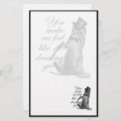 Ik voel me Dansend. Tik danskat Briefpapier (Voorkant / Achterkant)