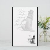 Ik voel me Dansend. Tik danskat Briefpapier (Staand voorkant)