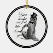 Ik voel me Dansend. Tik danskat Keramisch Ornament (Voorkant)