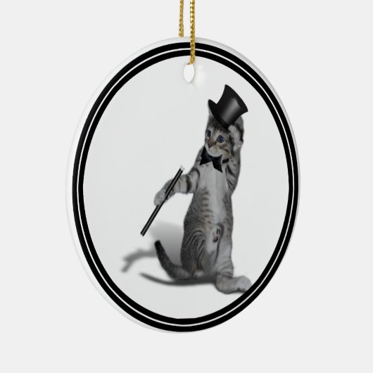 Ik voel me Dansend. Tik danskat Keramisch Ornament (Rechts)