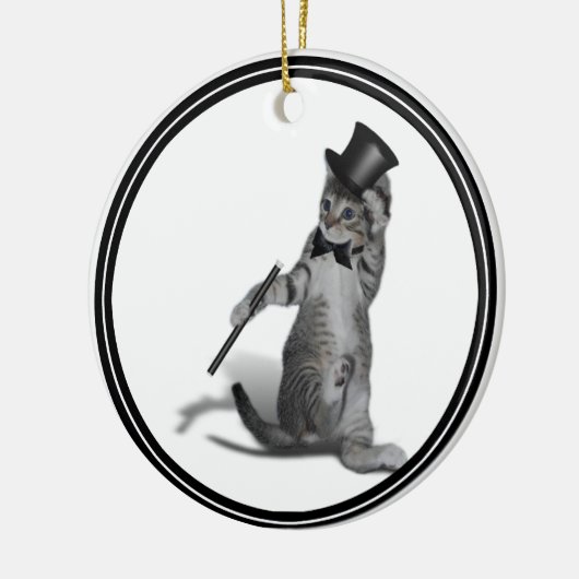 Ik voel me Dansend. Tik danskat Keramisch Ornament (Links)