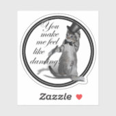 Ik voel me Dansend. Tik danskat Sticker (Vel)