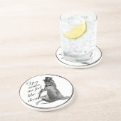 Ik voel me Dansend. Tik danskat Zandsteen Onderzetter (Zijkant)