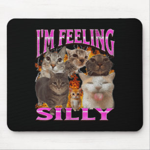 Ik voel me dwaas Funny Cat Meme Bootleg Grafisch F Muismat