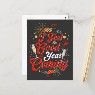 Ik voel me een goed jaar voor de komst briefkaart