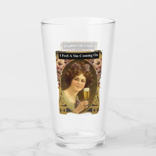 Ik voel me een zonde die aankomt glas (Achterkant)