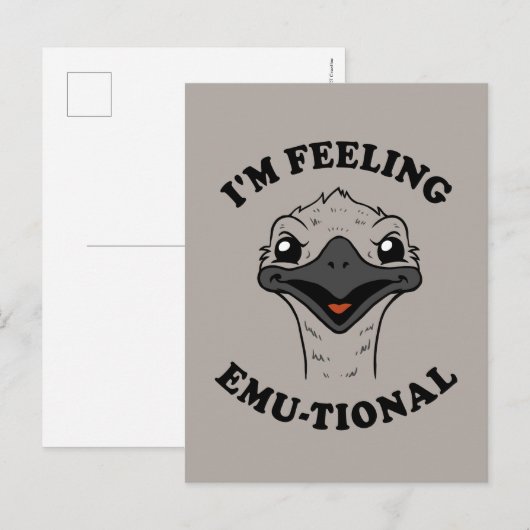 Ik voel me Emu-Tional Briefkaart (Voorkant / Achterkant)