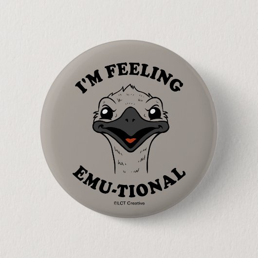 Ik voel me Emu-Tional Ronde Button 5,7 Cm (Voorkant)