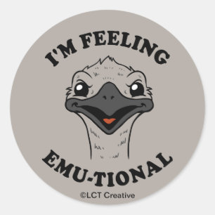 Ik voel me Emu-Tional Ronde Sticker