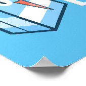 Ik voel me geen blauw sweatshirt poster (Hoek)