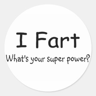 Ik voel me gek op uw superkracht ronde sticker