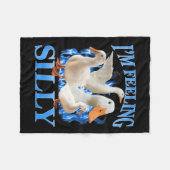Ik voel me Gekke Funny Goose Meme Bootleg Fleece Deken (Voorkant (Horizontaal))