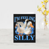 Ik voel me Gekke Funny Goose Meme Bootleg  Kaart (Gele Bloem)