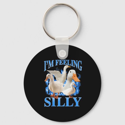 Ik voel me Gekke Funny Goose Meme Bootleg Sleutelhanger (Voorkant)