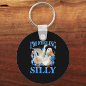 Ik voel me Gekke Funny Goose Meme Bootleg Sleutelhanger (Voorkant)