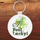 Ik voel me gelukkig, St. Patrick's Day, Round Sleu Sleutelhanger (Voorkant)