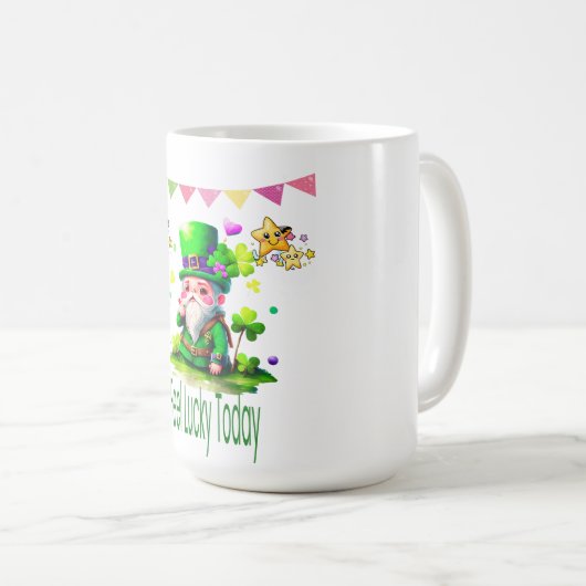 Ik voel me gelukkig vandaag - St. Patrick's Day Lu Koffiemok (Voorkant rechts)