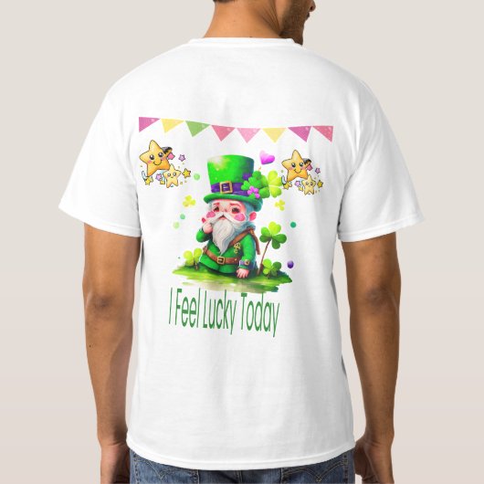 Ik voel me gelukkig vandaag - St. Patrick's Day Lu T-shirt (Achterkant)