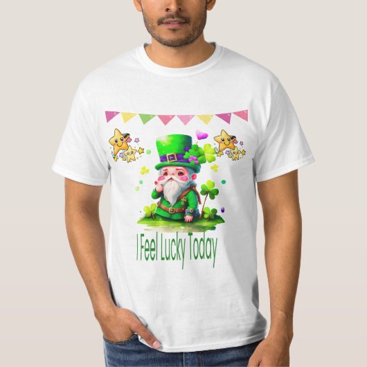 Ik voel me gelukkig vandaag - St. Patrick's Day Lu T-shirt (Voorkant)