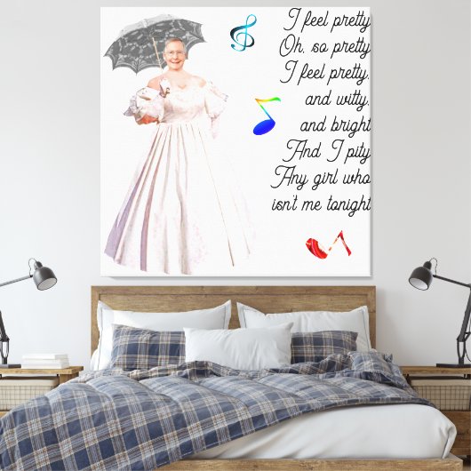 Ik voel me gestrekte canvas print (Insitu (Slaapkamer))