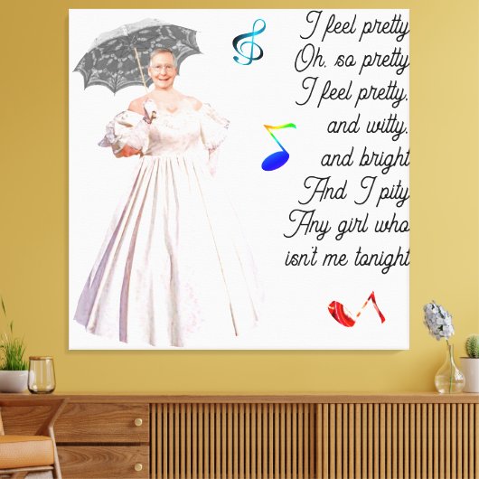 Ik voel me gestrekte canvas print (Insitu (Woonkamer))