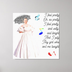 Ik voel me  gestrekte canvas print