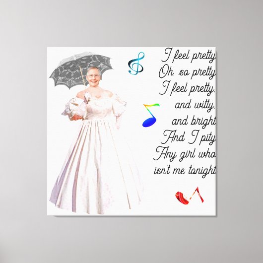 Ik voel me  gestrekte canvas print (Voorkant)