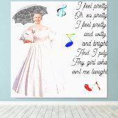 Ik voel me  gestrekte canvas print (Insitu (Houten vloer))