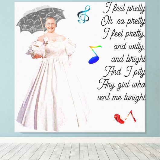 Ik voel me gestrekte canvas print (Insitu (Houten vloer))