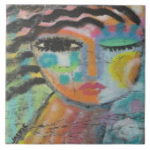 Ik voel me goed Abstract acrylverf op OSB Board Tegeltje (Voorkant)