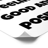 Ik voel me goed en positief poster (Hoek)