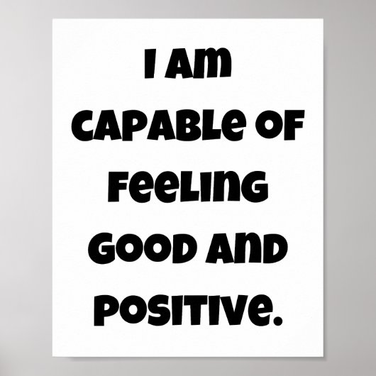 Ik voel me goed en positief poster (Voorkant)