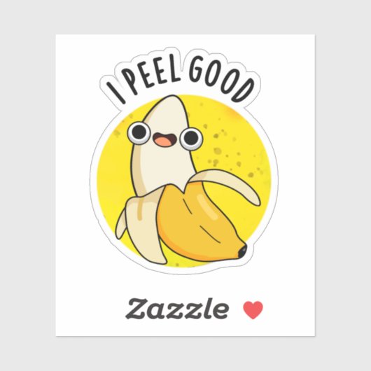 Ik voel me goed grappige fruitbanaan Pun Sticker (Vel)