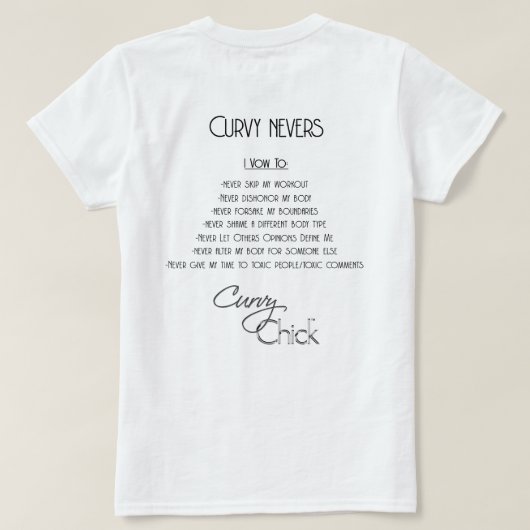 Ik voel me goed in mijn eigen huid. t-shirt (Design achterkant)