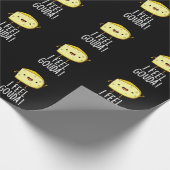 Ik voel me Gouda Funny Cheese Pun Dark BG Cadeaupapier (Hoek)