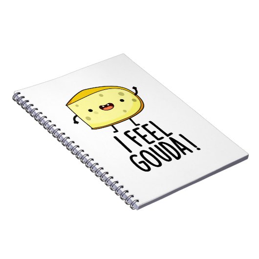 Ik voel me Gouda Funny Cheese Pun Notitieboek (Rechterzijde)