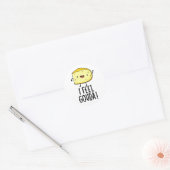 Ik voel me Gouda Funny Cheese Pun Ronde Sticker (Envelop)