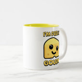 Ik voel me Gouda! Schattigee Cartoon Tweekleurige Koffiemok (Voorkant rechts)