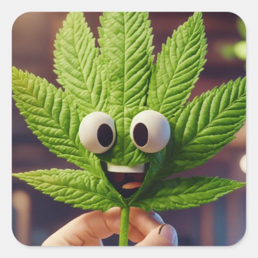 "Ik voel me groen: laat me alleen"? Vierkante Sticker (Voorkant)