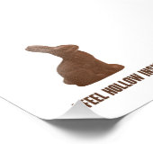 Ik voel me Hollow in Chocolate paashaas Foto Afdruk (Hoek)