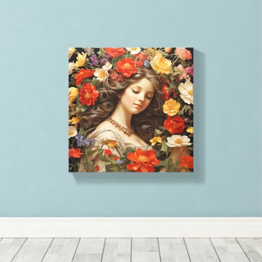 Ik voel me hoopvol. canvas afdruk (Insitu (Houten vloer))