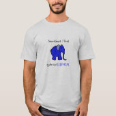 "Ik voel me irrelevant" Blue Elephant Humoureuze s T-shirt (Voorkant)