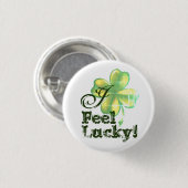 Ik voel me Lucky, St. Patrick's Day Button (Voorkant /achterkant)